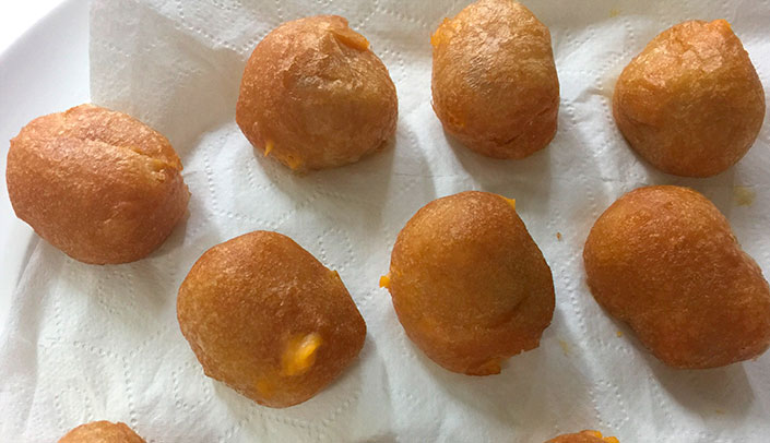 Buñuelos for Halloween Pumpkin buñuelos for Halloween