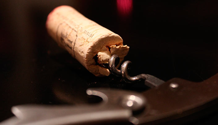 The cork in the wine bottle The cork in the wine tasting