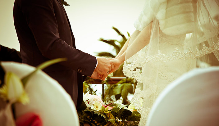 Wedding ceremony in winter Winter wedding ceremony at the Hotel Montíboli