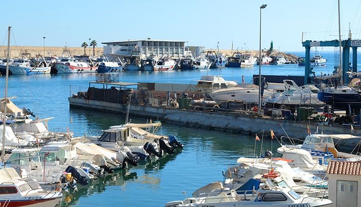 Fishing Port in Villajoyosa Harbour in Villajoyosa, Alicante