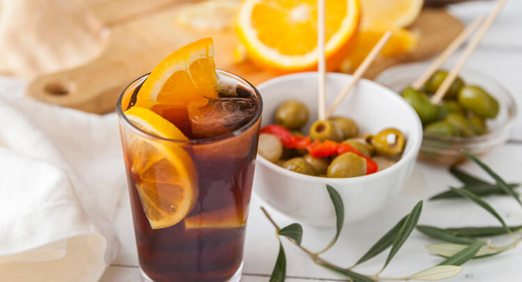 Aperitif with Red vermouth